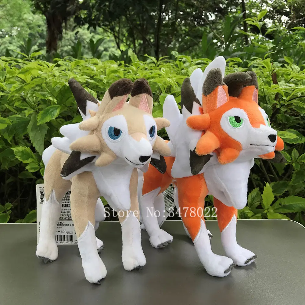 3 вида стилей Lycanroc плюшевые игрушки Солнце Луна ночь ругаруган мягкие мультфильм