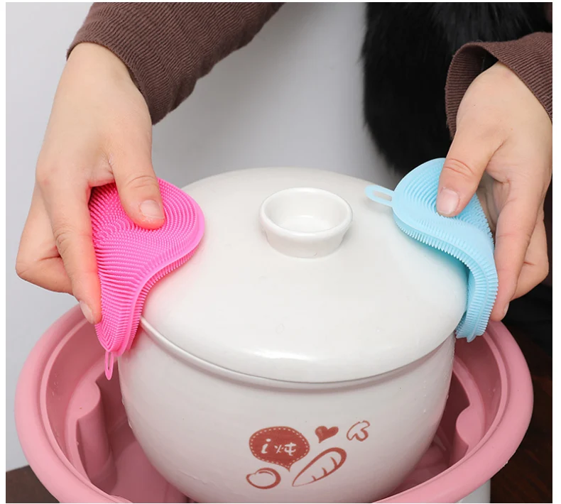 New Better Magic Sponge Silicone Scrubber For Mild Scrubbing Brush Bowl Pot Pan Cleaner Heat-resistant Pads 1PC Dropshipping