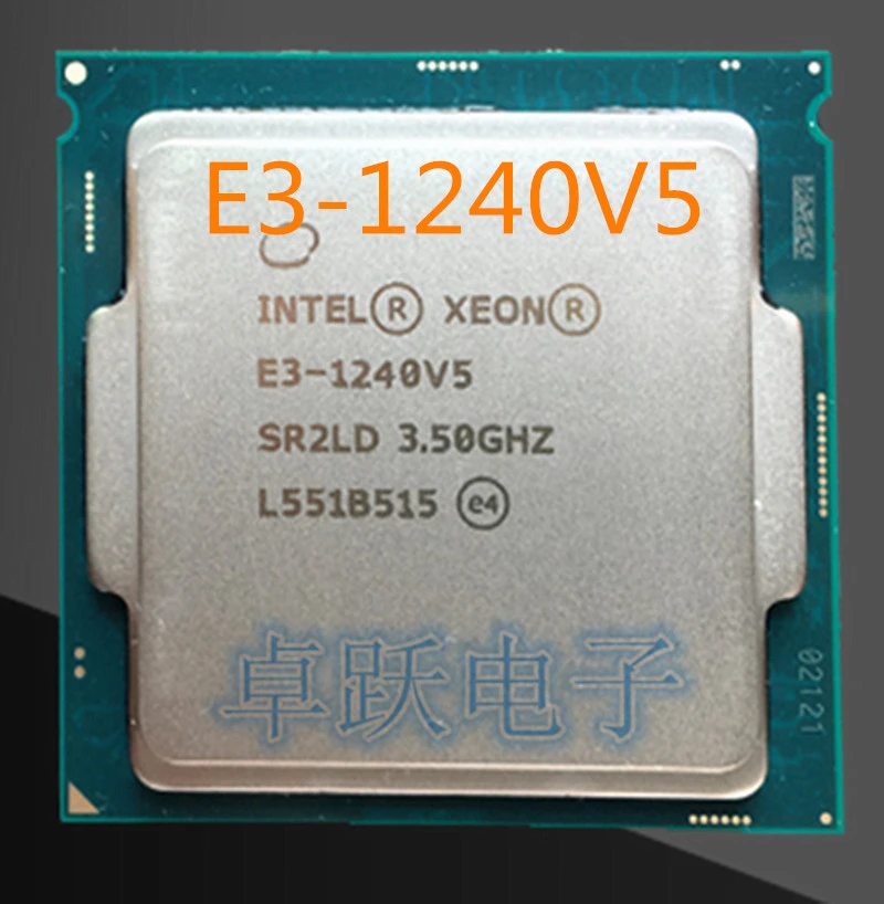 E3-1240V5 Original Intel Xeon E3 1240 V5 3.50GHZ 1240V5 Quad-Core 8MB E3-1240 V5 LGA1151 14nm 80W free shipping new cpu