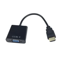 Black / White HDMI To VGA Male To Female Video Converter Adapter HDMI To VGA Connector Cable For Raspberry Pi For PC Laptop