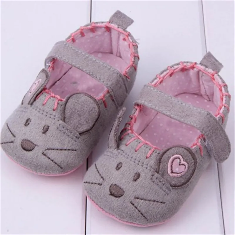 

Newest Very Cute Soft Little Mouse Princess Baby Shoes For Girl And Boy Baby Shoes 3 Size To Choose New