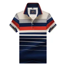Polo Shirt Men Lapel Striped Polos Shirts Camisa Masculino Short Sleeve Homme Fashion Business Male Tops Plus Size Polo Shirt Men Lapel Striped Polos Shirts Camisa Masculino Short Sleeve Homme Fashion Business Male Tops Plus Size
