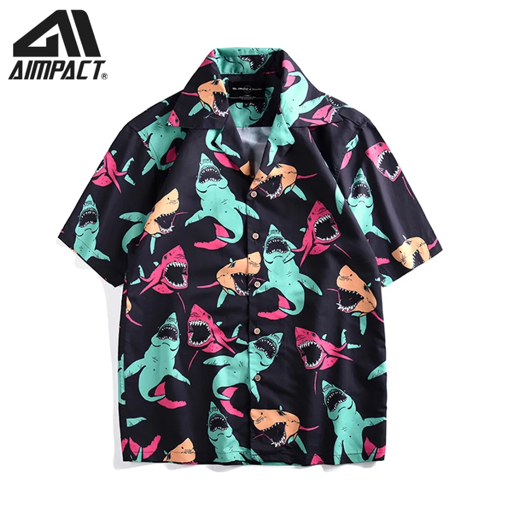

2019 New Summer Men's Short Sleeve Beach Hawaiian Shirts Fast Dry Casual Sea Holiday Hiphop Shirts Brand Clothing Casual AM6011