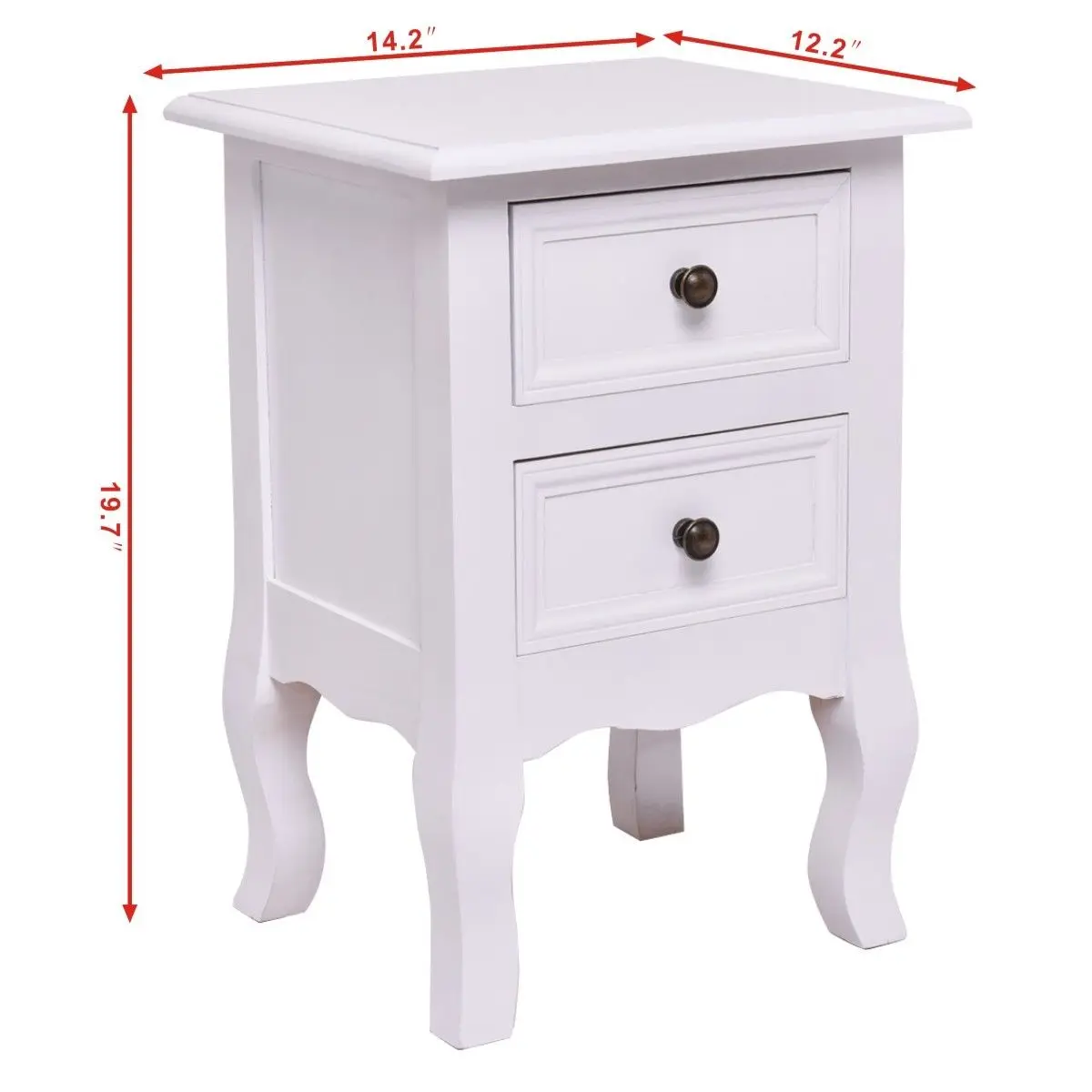 Giantex White Curved Legs Accent Side End Table Modern Nigh stand Bedroom Furniture with Drawers Nightstand HW54090 Giantex White Curved Legs Accent Side End Table Modern Nigh stand Bedroom Furniture with Drawers Nightstand HW54090
