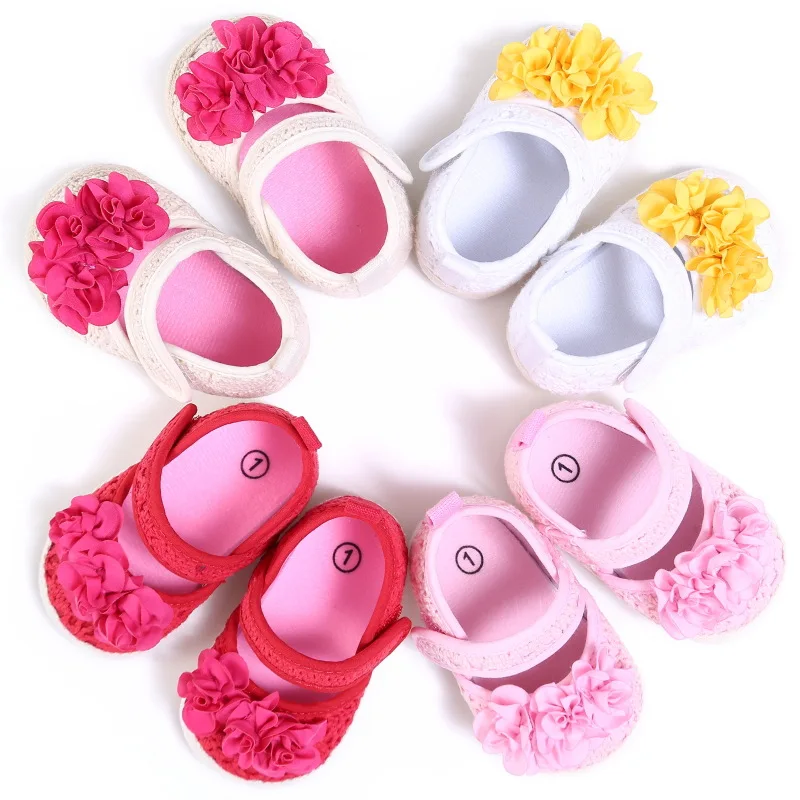 

Summer Princess Baby Girls Shoes Floral Bowknot Slip-on Crib Sneakers Soft Sole First Walkers Newborn Infant Toddler 0-18M