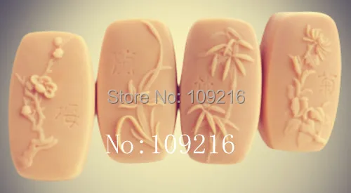 Оптовая продажа! 4 шт./компл. силиконовая форма для мыла ручной работы Орхидея