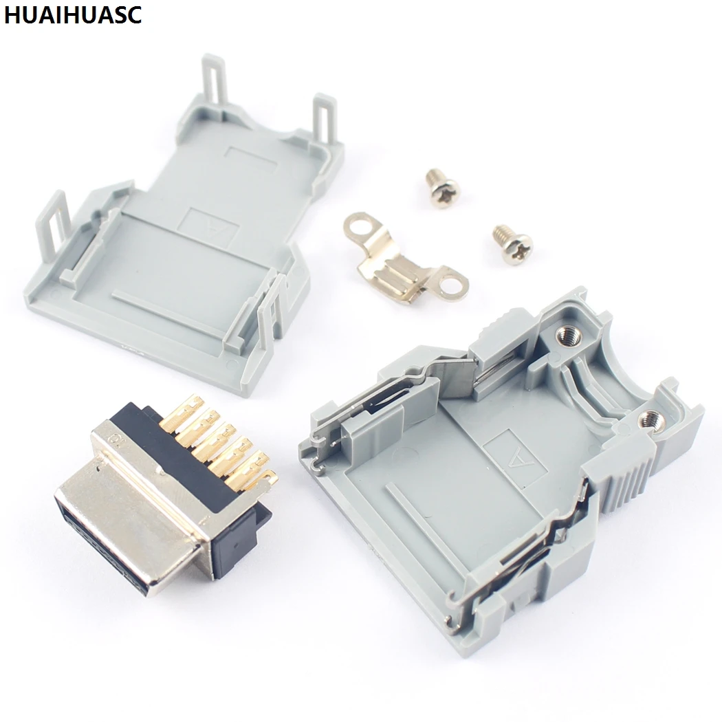 1 шт. SCSI 20 Pin MDR Female CN разъем под пайку комплект оболочек щит для кабеля|Соединители|