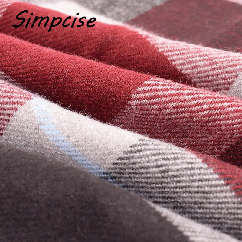 Warm brand tassel plaid knitted men scarf winter autumn scarves classical cashmere scarves brand design A3A17534 man scarf