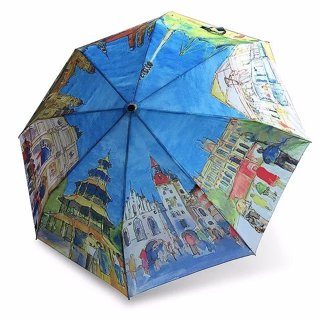 JW YS014 / Hand made Umbrellas European Countries Oil Painting Umbrella
