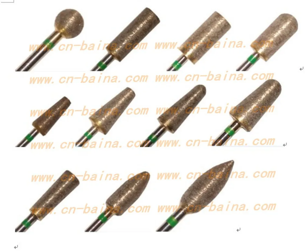 

dental lab Sintered diamond bur diameter 2.35mm polishing bur full sinter diamond bur mesh 100 grinding diamond bur 11PCS