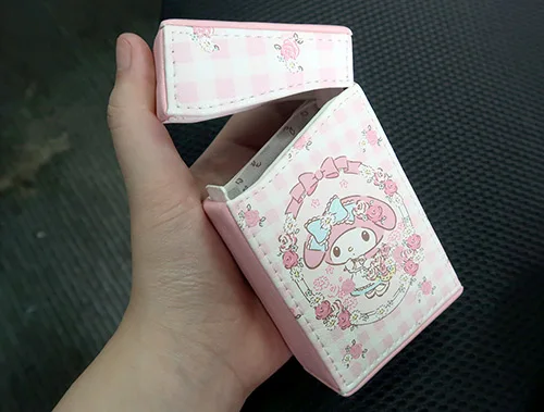 Держатель 20 сигарет женский розовый Kawaii Кролик портсигар коробка портативный