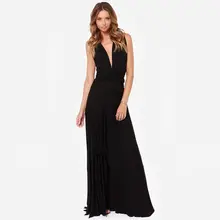 Hot Women Summer Transformer Long Dress 2016 New Fashion High Street Sexy Backless Tropical Bohemian Cotton Maxi Dresses T6157