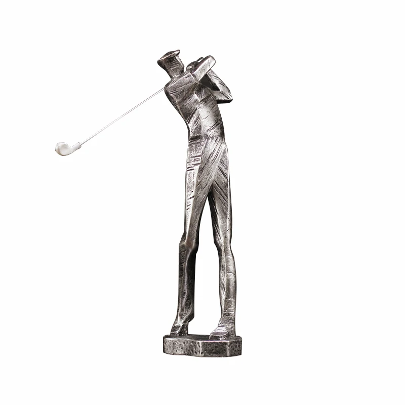 

European Resin Golf Character Figurine Creative Home Decoration Crafts Living Room TV Cabinet Cool Golf Man Ornament Home Decor