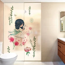 Широкая 45 см, длина 60 см, самоклеящаяся статическая пленка без клея, пленка для окна, витражная, наклейка для дома, для девочек, Deocr, для спальни, XK89