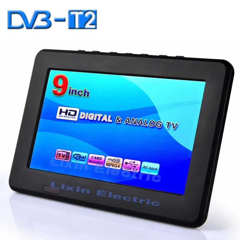 2016 NewHD TV 9 inch DVB T2 DVB T Digital And Analog Mini