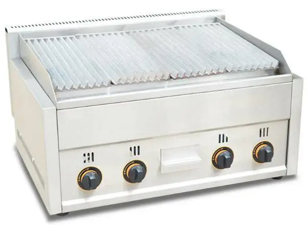 Газовая Лавовая гриль коммерческая печь для барбекю машина|rock grill|grill lava rockgas grill