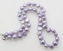 Пресноводный жемчуг округлый фиолетовый 11-12 мм ожерелье 18 дюймов FPPJ оптовая продажа бусины природа