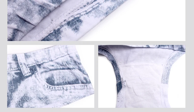 MiaoErSiDai, сексуальное нижнее белье, трусики для женщин, имитация джинсовой ткани, декоративный узор, женское нижнее белье, джинсы в форме хлопка# CT250170