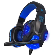 Высокое качество Gaming Headset Большие наушники Прохладный Светящиеся Стерео Наушники с Микрофоном для компьютера Gamer