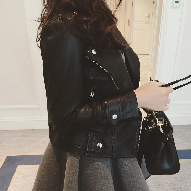 Court En Veste Cuir Noir Nouveau Rue De Qualité 2017 Bateau Grande Taille Base Dames Pu Libre xxl Bonne Femmes Mode Printemps S aZTXZn