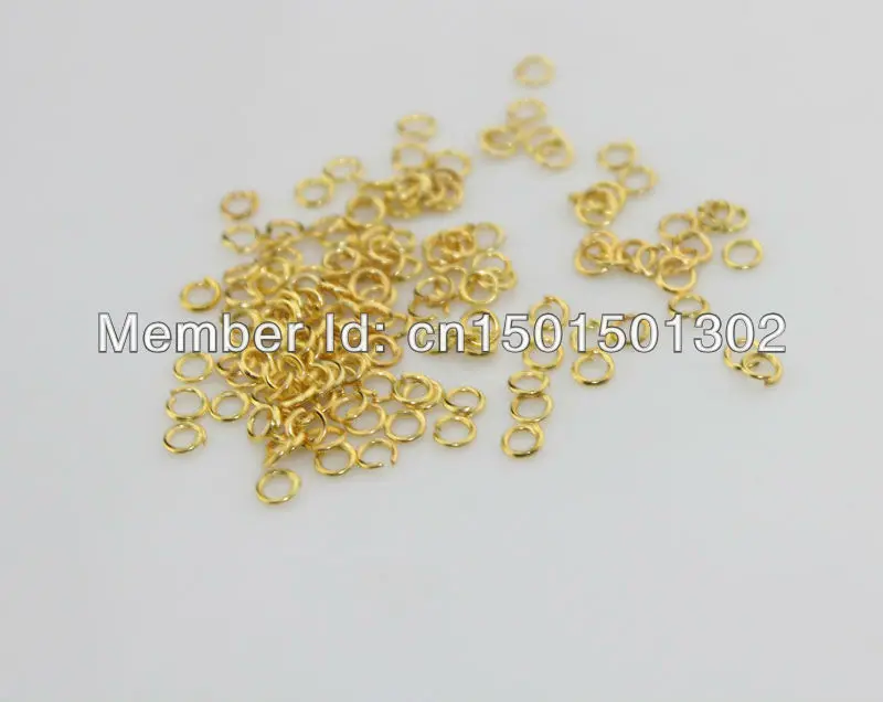 

FREE shipping 5MM 1000pcs 18K Gold Open Jump Ring Silver Components DIY Jewelry Accessories 925 silver opening rings