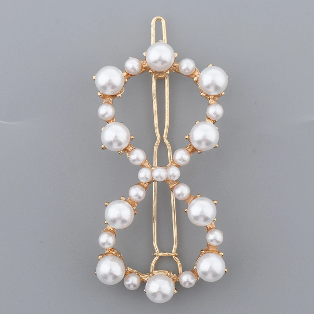 Artificial Pearls Metal Hair Clip Clamp Hairpins Headpiece Hair Accessories - 5 Exquisite Styles to Choose