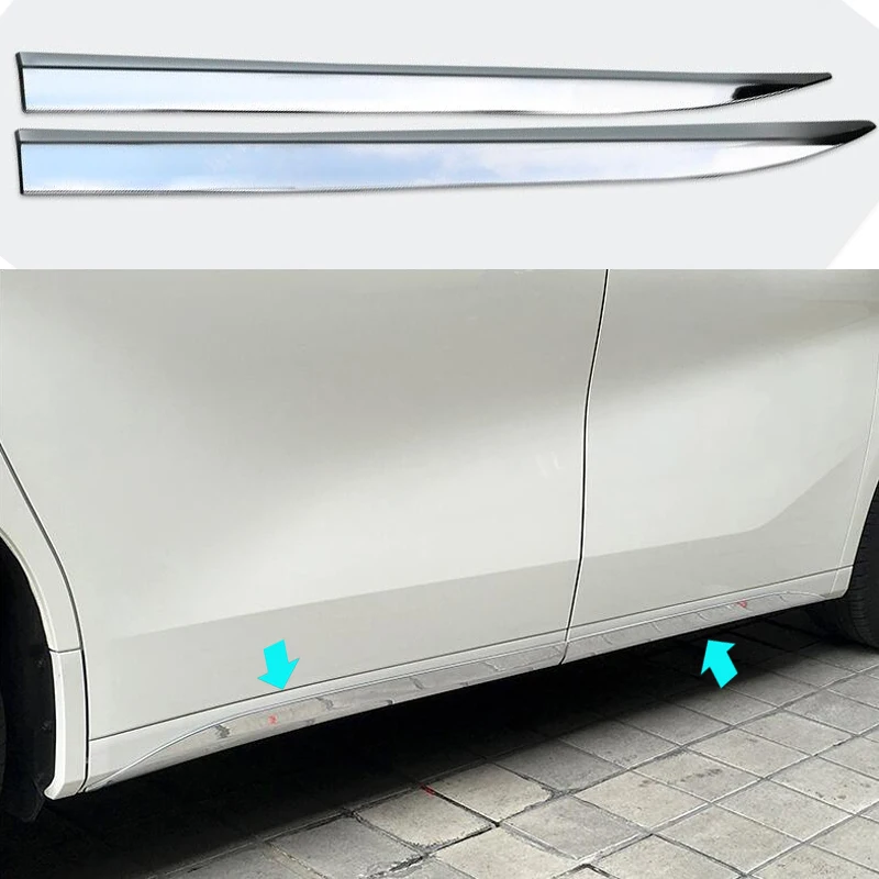 

DEE Car Accessory for Toyota Alphard Vellfire 2015 2016 Body Side Moulding Strip ABS Chrome Decoration Rabbing Trim Frame Refit