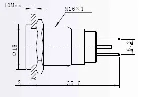 ELEWIND мм 16 мм водостойкий индикатор(PM16F-D/J/W/12 V/S