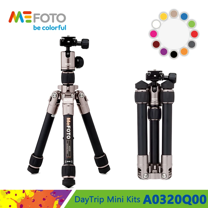 

MeFOTO A0320 Aluminum Tripod Portable Tripods For Compact Camera Mirrorless System Camera 2 Section Max Loading 4kg Free ship