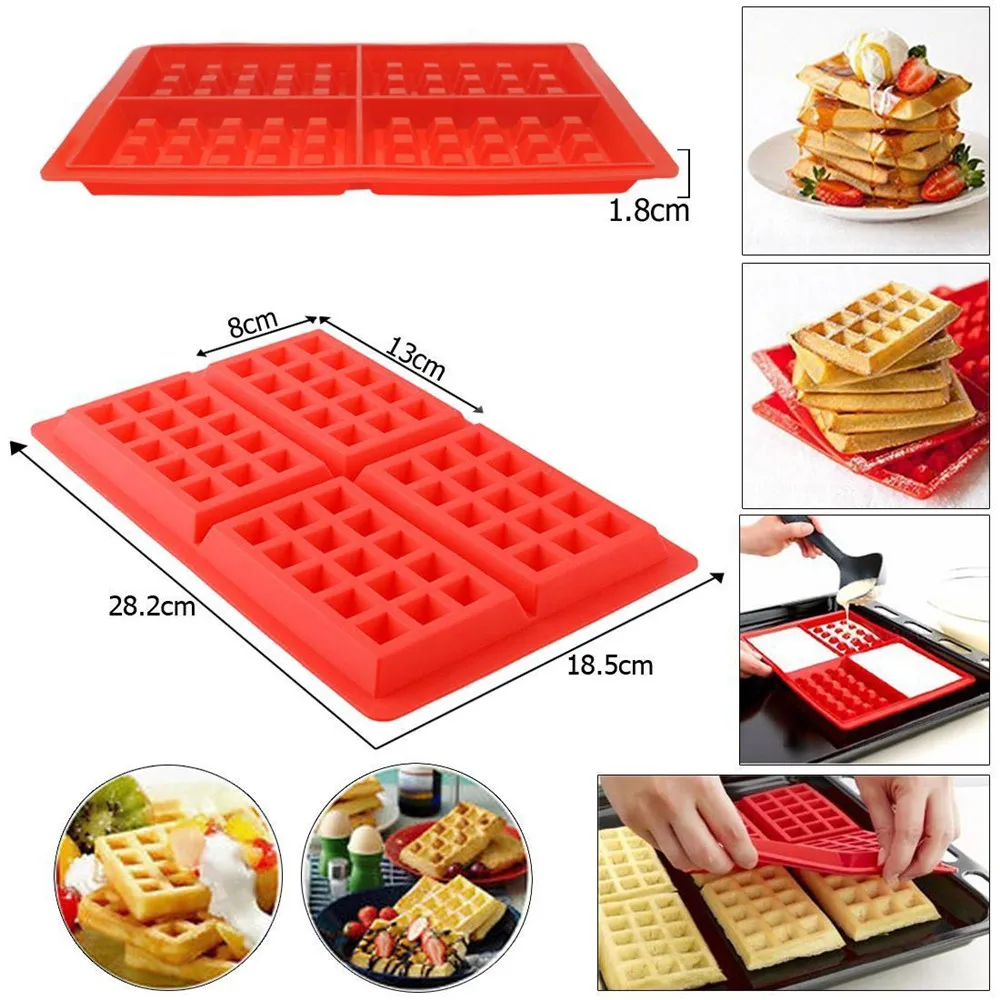 

Mini Waffle Cake Baking Roasted Muffin Cake Chocolate Mould DIY Food Grade Silicone Kitchen Accessories Waffle Mould