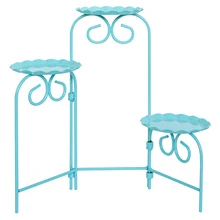 Docinho Azul Bebê Escada Stand Dobra Capacidade de Ferramentas Para Muffin de Cookies Sobremesa Decoração Placa Pirulito Doce Festa Mesa(China)