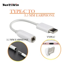 2 шт ype-C до 3,5 мм кабель для наушников адаптер usb 3,1 type C USB-C штекер 3,5 AUX аудио разъем для Xiaomi Mi8 Letv HUAWEI XIAOMI