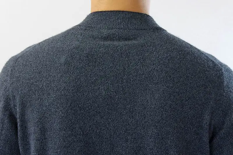 Pure Cashmere Sweater For Men Winter Pullover Solid Dark Gray Casual High Quality Natural fabric Free shipping Stock Clearance