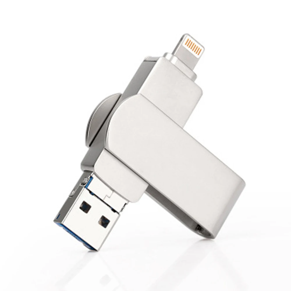 2019 Новые 3 в 1 USB3.0 флеш-накопители 128 ГБ флеш-накопитель внешнее запоминающее устройство для iPhone iPad iOS MacBook оконные рамы Android и компьютера