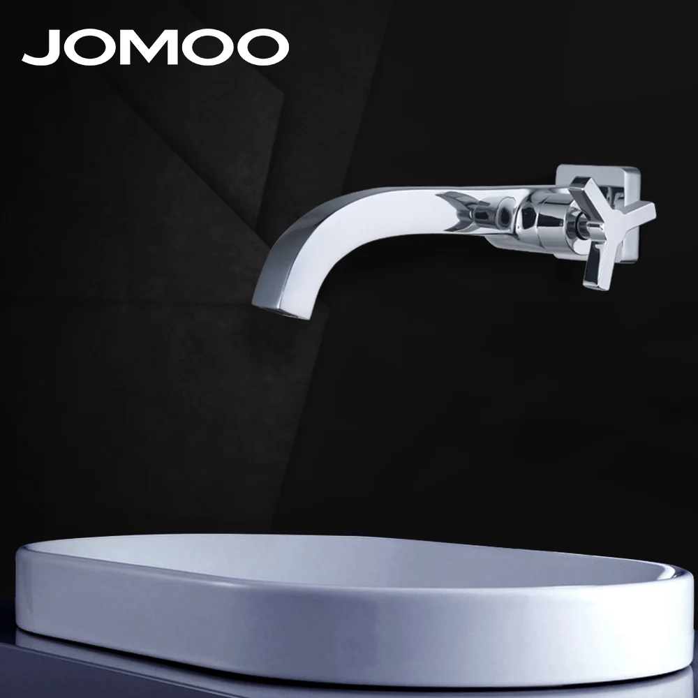 Jomoo Basin Sink Faucet Bathroom Water Tap Spout Brass Brushed Chrome
