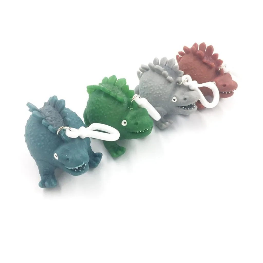 As Shown Новинка Хэллоуин забавные игрушки-Гаджеты Мультфильм Динозавр мяч Squeeze игрушка животное заполненный Антистресс мяч брелок для детей подарок - Цвет: As Shown