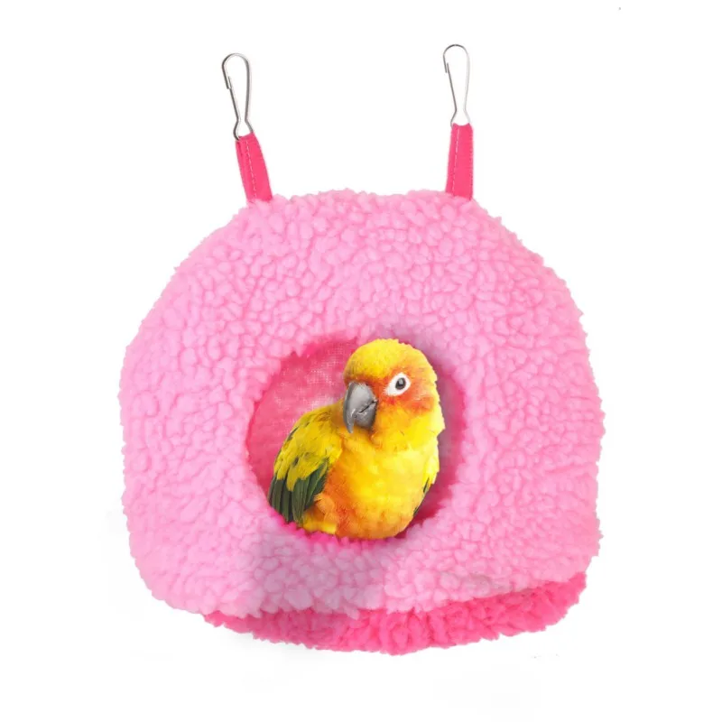 

Soft Plush Bird Parrot Hammock Warm Hanging Bed For Pet Cave Cage Hut Tent cute Toy House small animal supplies