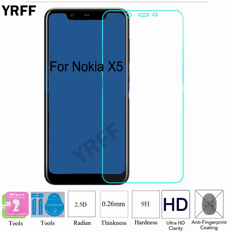 

2PCS 2.5D 0.25mm 9H Tempered Glass Screen Protector Protective Film For NOKIA 2.1 3.1 5.1 For Nokia X5 Free Tools
