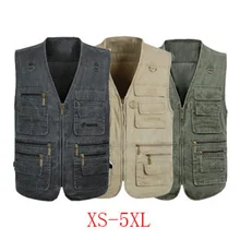 ZOGAA Men Baggy Jacket Tactical Vest Men Multi-pockets Photography Cameraman Vest Plus Size 6XL 7XL Men Casual Reporter Vest