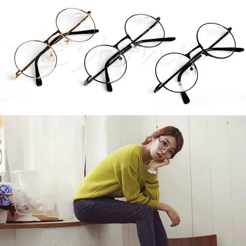 

Unisex Retro Round Presbyopic Reading Glasses Metal Frame Personality Eyeglass