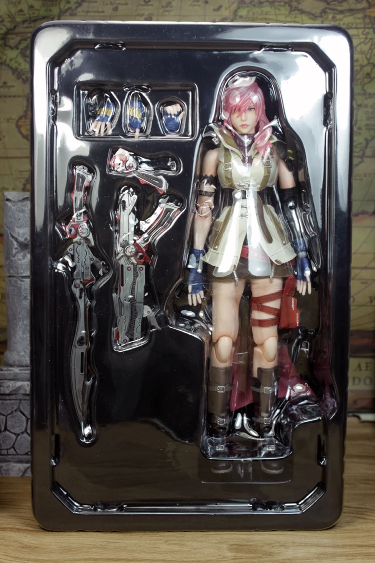 Оригинальная игра Arts KAI Final Fantasy XIIIFF13 Lightning Eclair Farron ПВХ фигурка Коллекционная модель игрушки без коробки