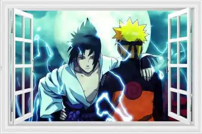 9060cm Naruto Anime Sticker 3d Visual Effect Wallpaper Uzumaki Naruto Itach Hatake Kakashi Obito Sasuke Mode Stickers St14