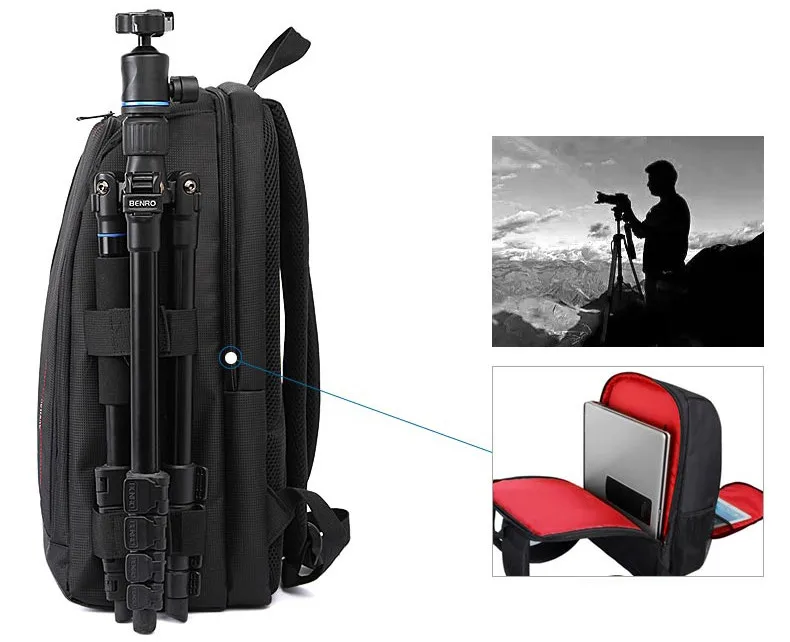 mochila com capa de chuva portátil 15.6