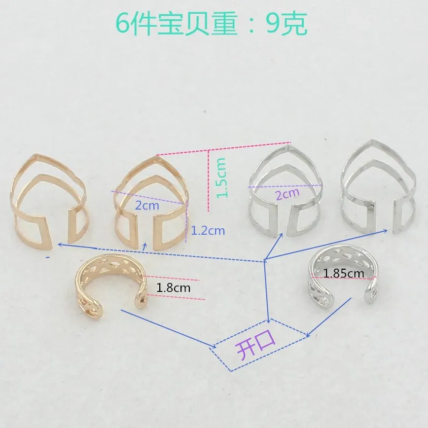 3 шт./компл. золотого и серебряного цвета корейское индивидуальное кольцо Мода briefr соединительные кольца для женщин wj205