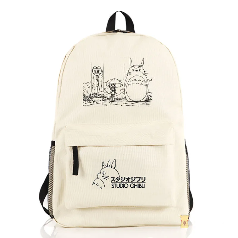 

2017 New Japanese Anime Kawaii Tonari no Totoro Printing Backpacks for Teenage Girls Emoji Rucksack Canvas Children Backpack