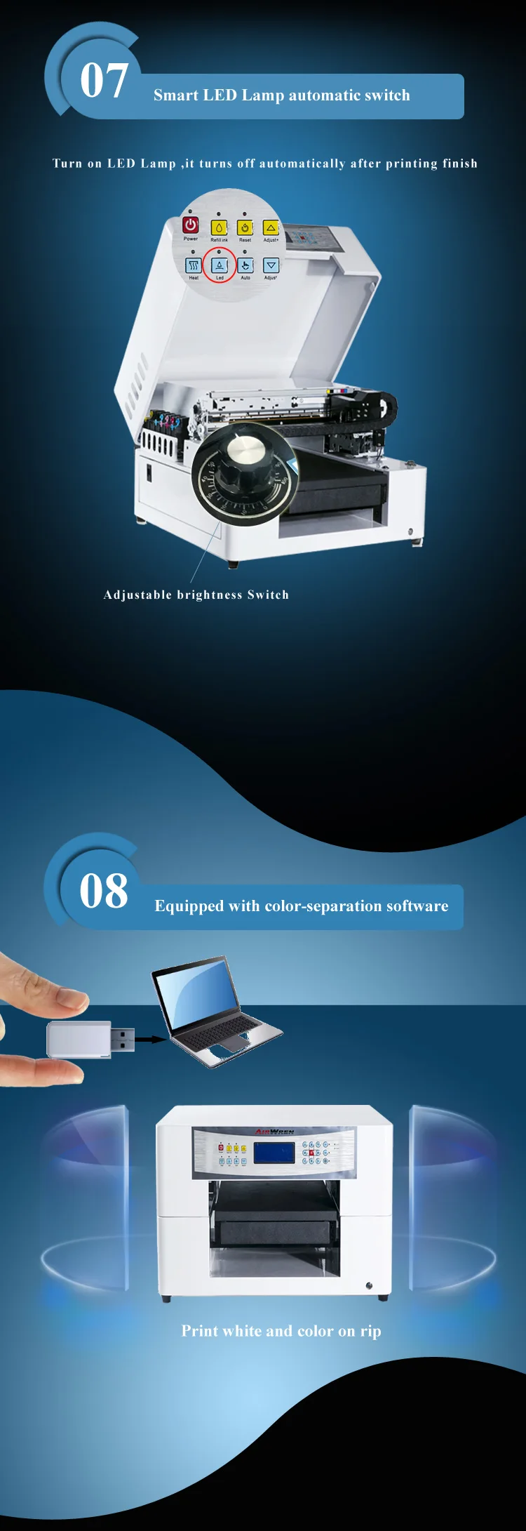 A3 Size Digital Playing Card Printing Machine Multicolor Flatbed Led Uv