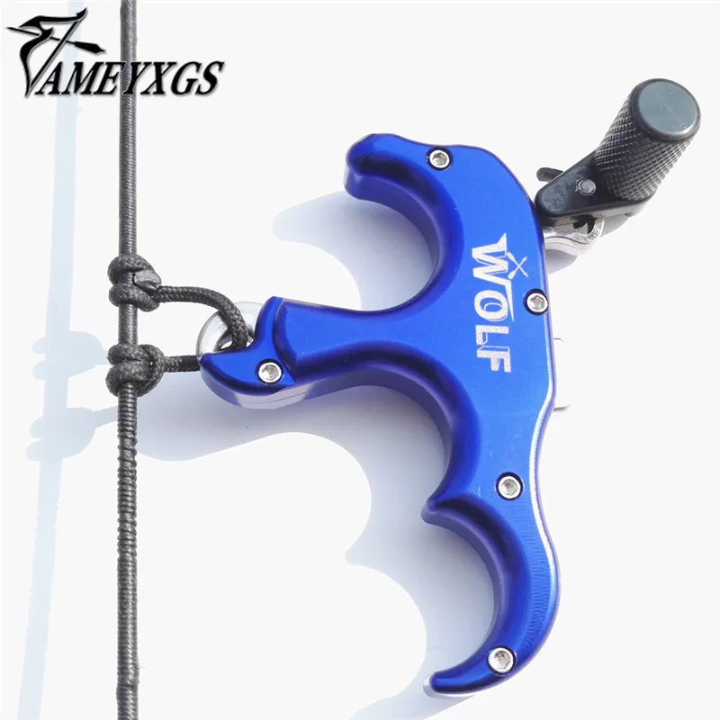 

1Pc Archery Compound Bow 3 Fingers Release Automatic Finger Aid Stainless Steel Caliper Outdoor Shooting Accessories