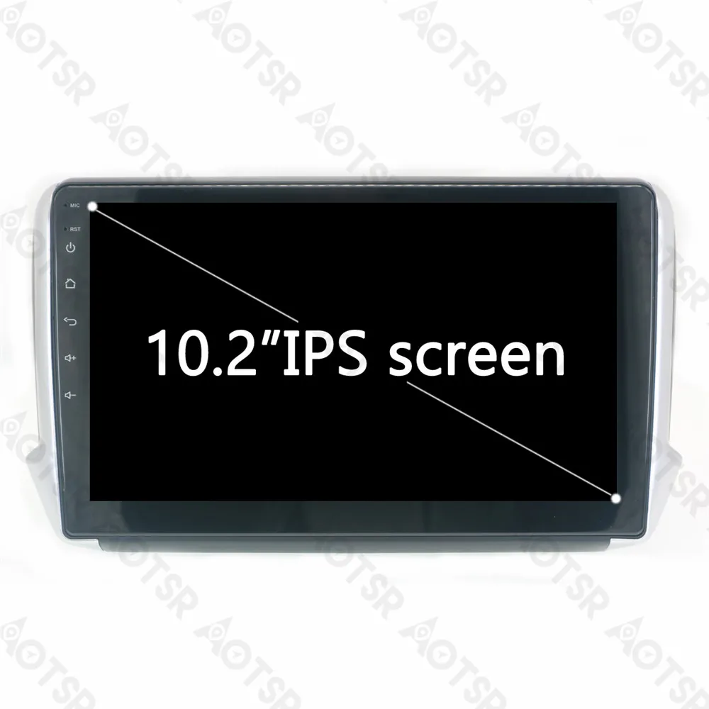 Discount Aotsr Android 8.0 GPS Navigation Car DVD Player For PEUGEOT 208/2008 2015+ Multimedia 2 din Radio Recorder Navigation Bluetooth 2