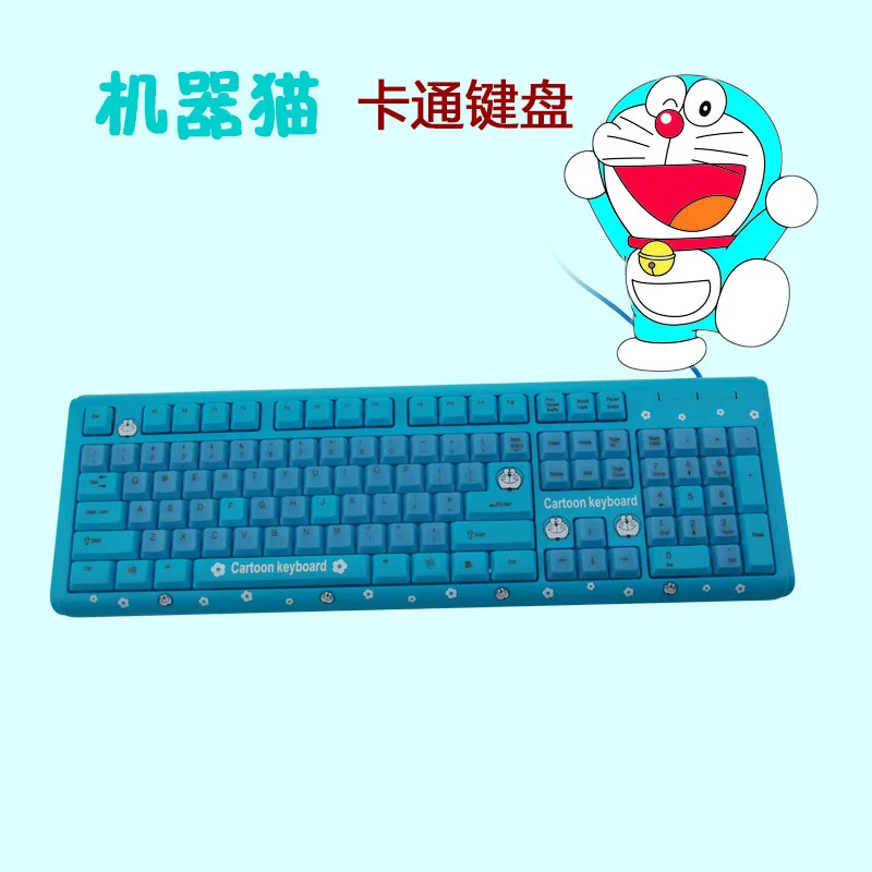 

Cartoon Doraemon USB Wired Keyboard High Quality Girls Cute Gaming USB keyboard for computer laptop