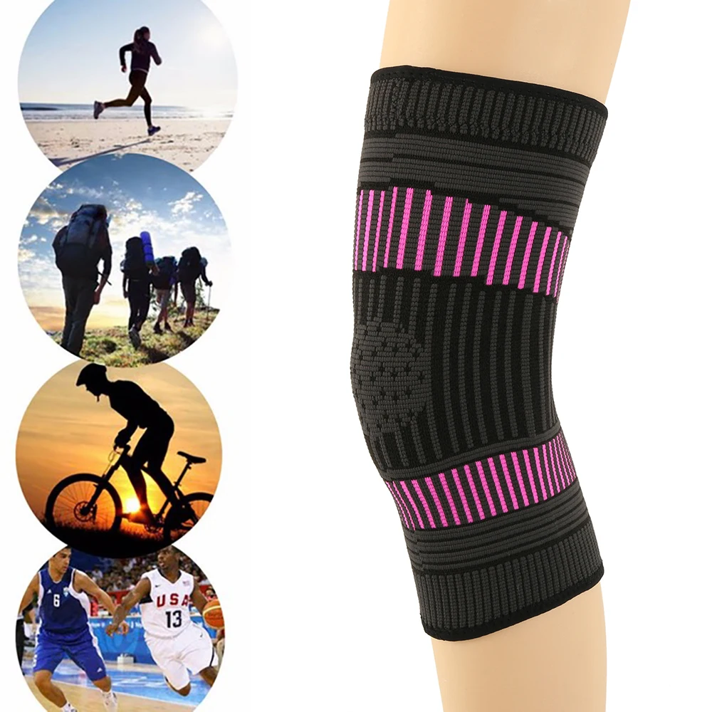 

2pcs Breathable Non-slip Knee Support Brace Sports Protector Knitting Climbing Running Pad Fitness Volleyball Cycling CrashProof